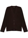 Dsquared2 Knitted Wool Cardigan In Brown