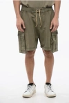 Dsquared2 Brushed Cotton Cargo Shorts With Rope Drawstring