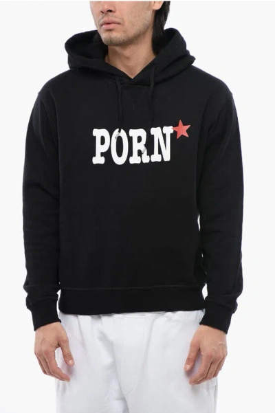 Dsquared2 Brushed Cotton Cool Fit Rocco Hoodie In Black
