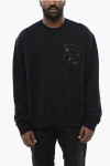 Dsquared2 Brushed Cotton Crewneck Sweatshirt With Sequined Logo
