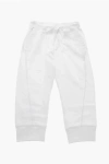 Dsquared2 Brushed Cotton Cropped Fit Sweatpants With Printed Logo