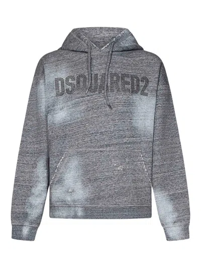 DSQUARED2 BRUSHED COTTON FLEECE HOODIE