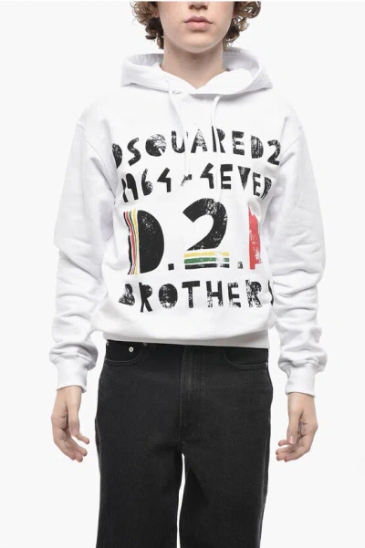 Dsquared2 Brushed Cotton Hoodie 4ever In Multi