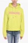 DSQUARED2 BRUSHED COTTON HOODIE SWEATSHIRT WITH LETTERING