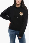 Dsquared2 Brushed Cotton Hoodie With See Through Insert