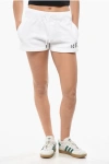 Dsquared2 Brushed Cotton Icon Shorts With Drawstring In White