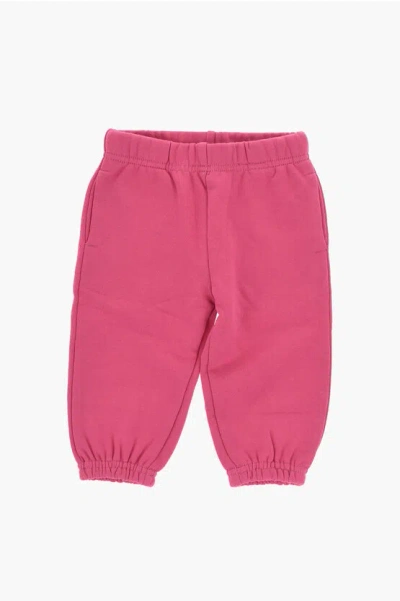 Dsquared2 Babies' Brushed Cotton Joggers With Printed Logo In Pink