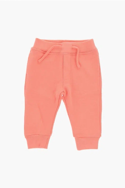 Dsquared2 Babies' Brushed Cotton Joggers With Printed Logo In Pink