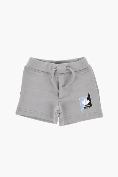 Dsquared2 Brushed Cotton Shorts With 2 Pockets In Gray