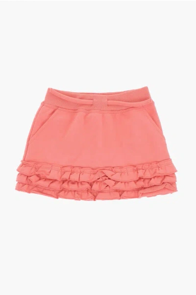 Dsquared2 Babies' Brushed Cotton Skirt With Ruffles In Pink