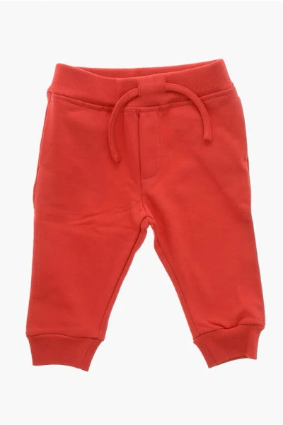 Dsquared2 Babies' Brushed Cotton Sweatpants With Drawstring In Red