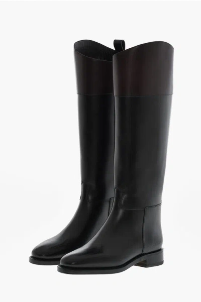 Dsquared2 Brushed Leather Riding Boots