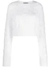 Dsquared2 Brushed Mohair-blend Jumper In Weiss