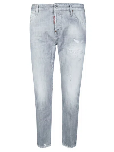 Dsquared2 Brushed Slim Twist Jeans In Blue