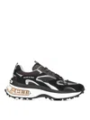 Dsquared2 Bubble Black Suede And Mesh Running Sneakers In Black