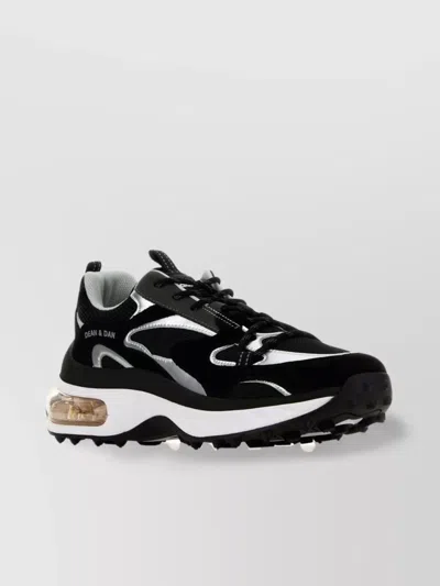 Dsquared2 Bubble Chunky Sole Mesh Panels Sneakers Pull Tab
