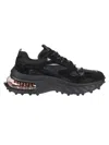 Dsquared2 Bubble Chunky Mesh Low Top Sneakers In Nero/silver Scuro