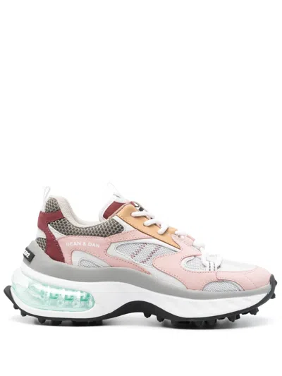 Dsquared2 Bubble Logo-appliqué Panelled Sneakers In Multi