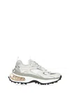 Dsquared2 Bubble White Suede And Mesh Running Sneakers In Silver
