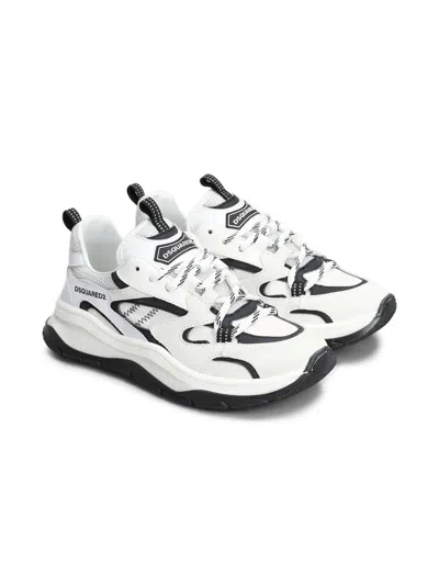 Dsquared2 Kids' Bubble Sneakers In White