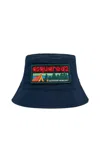 Dsquared2 Bucket Hat With Logo In Blue