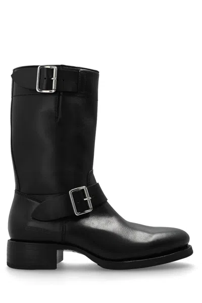 Dsquared2 Buckle Ankle Boots In Black