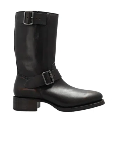 Dsquared2 Buckle Ankle Boots In Black