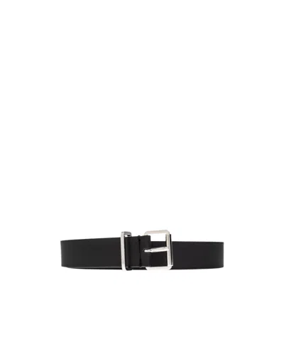 DSQUARED2 SQUARE-BUCKLE LEATHER BELT