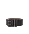 Dsquared2 Perforated Buckle Belts Smooth Finish In Animal Print