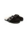 Dsquared2 Buckle-detailed Suede Mules In Black