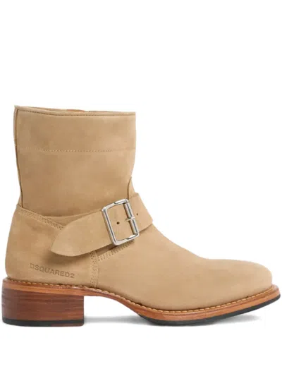 Dsquared2 Buckle Zip Harley Boots In Multi