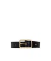 Dsquared2 Buckled Leather Belt In Black