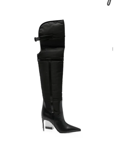 Dsquared2 Buckle-detail Pointed-toe Boots In Black