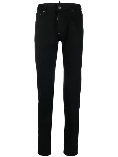 Dsquared2 Cotton Cargo Trouser With Logo Patch In Black