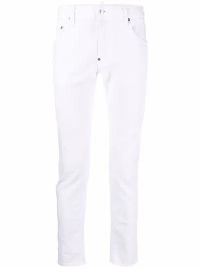 Dsquared2 Bull Slim-fit Straight Jeans In White
