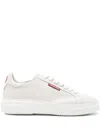 Dsquared2 Bumper Leather Sneakers In White