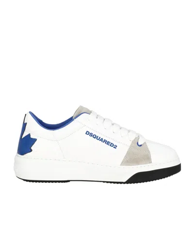 Dsquared2 Bumper Leather Sneakers In White