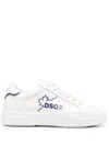 Dsquared2 Man Sneakers White Size 11 Soft Leather In White