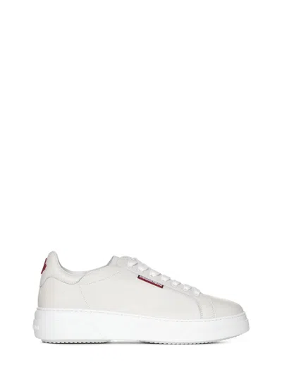 Dsquared2 Round-head Sneakers In White