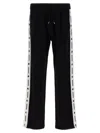 Dsquared2 Logo Tape Wide-leg Track Pants In Black