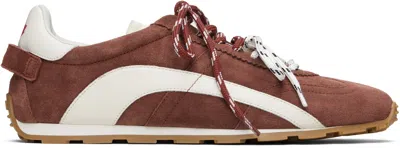 Dsquared2 Multicolor Calf Leather Bos Taurus Low Top Sneakers In Brown