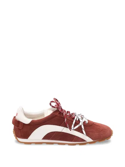 Dsquared2 Dc-642 Calf Leather Lace-up Sneakers In Red