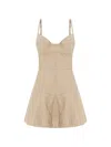 Dsquared2 Bustier-style Flared Dress In Neutral