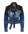 Dsquared2 Butch Denim Hybrid Jean Jacket In Navy
