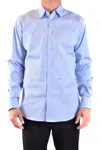 Dsquared2 Button-down Blue Shirt With Smooth Texture