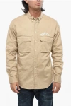 Dsquared2 Button-down Icon Shirt With Utility Pockets In Nude