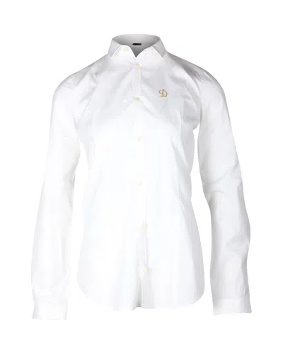 Dsquared2 Button-down Shirt In White Organic Cotton