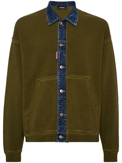 DSQUARED2 BUTTON-DOWN SWEATSHIRT