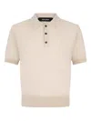 Dsquared2 Button-fastening Knit Polo Shirt In Neutral
