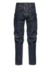 Dsquared2 Button Fastening Ruched Trousers In Blue